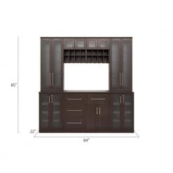 Home Bar 21 in. Espresso Cabinet Set (9-Piece) by NewAge Products -Twin Star Home Sales Store espresso newage products bar cabinets 61586 4f 1000