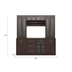 Home Bar 21 in. Espresso Cabinet Set (9-Piece) by NewAge Products -Twin Star Home Sales Store espresso newage products bar cabinets 61721 40 1000