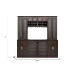 Home Bar 21 in. Espresso Cabinet Set (8-Piece) by NewAge Products 8 Home Bar 21 in. Espresso Cabinet Set (8-Piece) by NewAge Products -Twin Star Home Sales Store espresso newage products bar cabinets 62156 40 1000