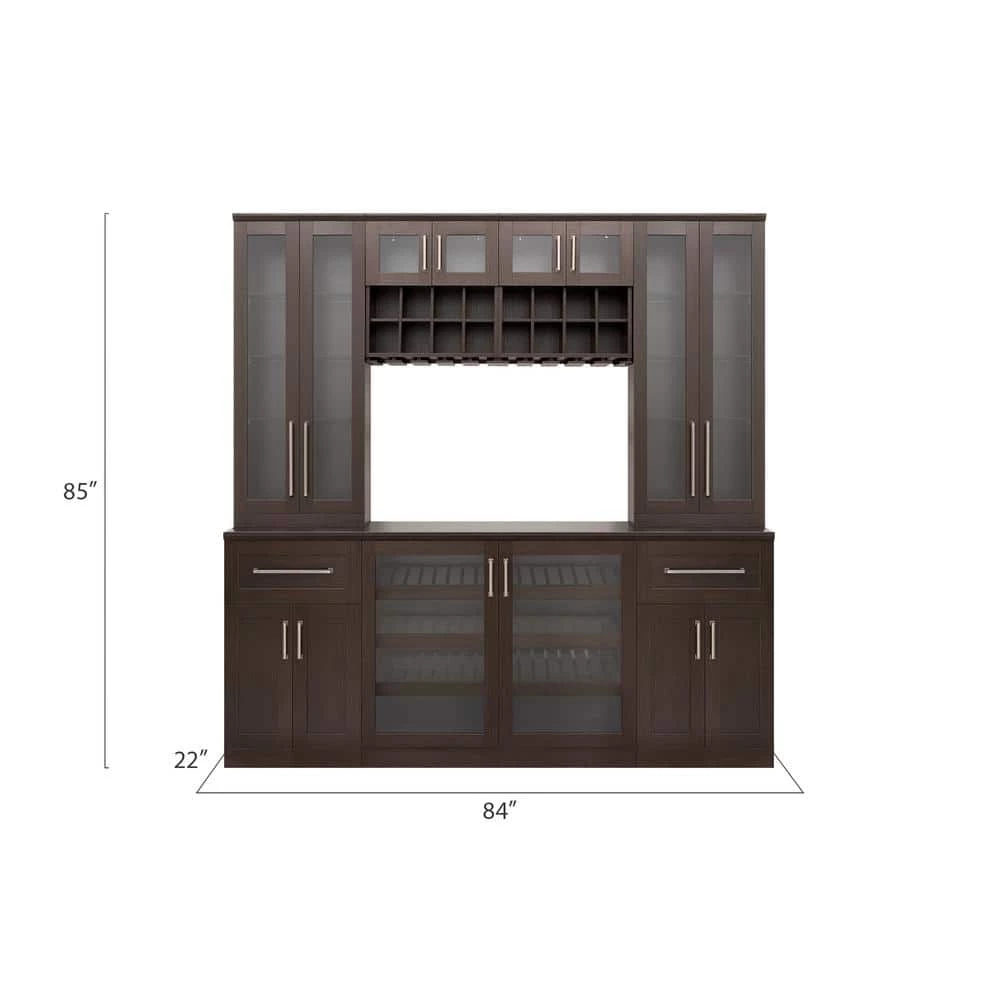 Home Bar 21 in. Espresso Cabinet Set (8-Piece) by NewAge Products 3 Home Bar 21 in. Espresso Cabinet Set (8-Piece) by NewAge Products - Image 3