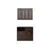 Home Bar 21 in. Espresso Cabinet Set (5-Piece) by NewAge Products