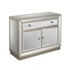 Estaline Champagne and Mirror 1-Drawer 2-Door Cabinet by COAST TO COAST