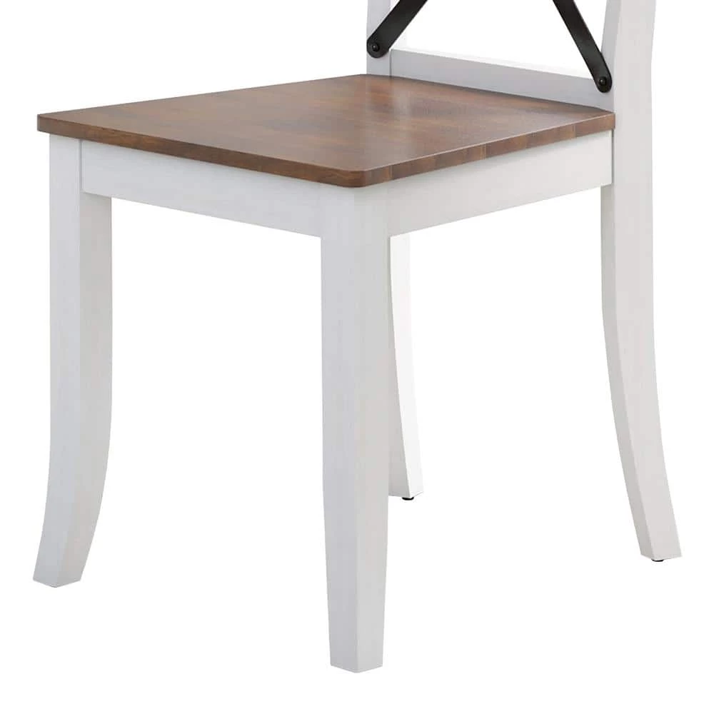 Eureka White Solid Wood Dining Chairs (Set of 2) by Twin Star Home 3 Eureka White Solid Wood Dining Chairs (Set of 2) by Twin Star Home - Image 3
