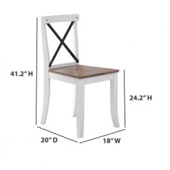 Eureka White Solid Wood Dining Chairs (Set of 2) by Twin Star Home 12 Eureka White Solid Wood Dining Chairs (Set of 2) by Twin Star Home -Twin Star Home Sales Store eureka white twin star home dining chairs 2dsc10907 tt457 4f 1000