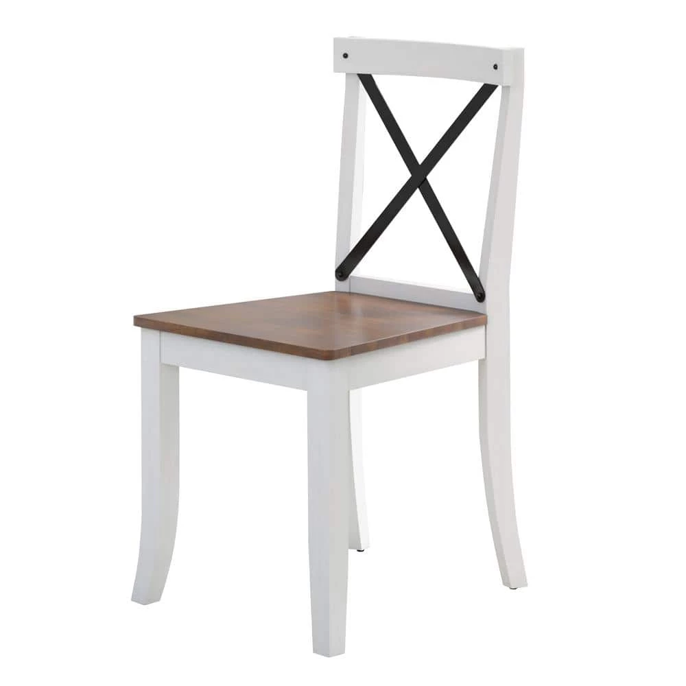 Eureka White Solid Wood Dining Chairs (Set of 2) by Twin Star Home 2 Eureka White Solid Wood Dining Chairs (Set of 2) by Twin Star Home - Image 2