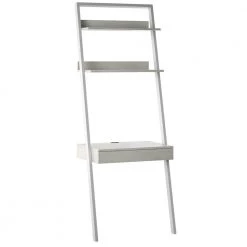 30 in. Rectangular Fairfox Oak Wood 2-Shelves Ladder Desk with Power by Twin Star Home -Twin Star Home Sales Store fairfax oak twin star home ladder desks odp490 tpo116 44 1000