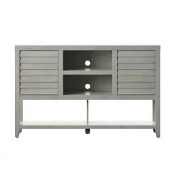 54 in. Fairfax Oak TV Stand with 2-shelves fits TV's up to 60 in. with Adjustable Shelf by Twin Star Home