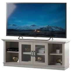 60 in. Fairfax Oak TV Stand Fits TVs Up to 65 in. with Cable Management by Twin Star Home -Twin Star Home Sales Store fairfax oak twin star home tv stands tc60 6861 po116 fa 1000