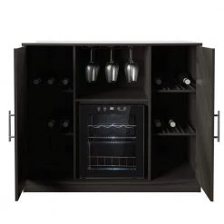 15-Bottle Wine Cabinet in Filmore Oak with Cooler by Twin Star Home -Twin Star Home Sales Store filmore oak twin star home bar cabinets dc6909 po126 77 1000