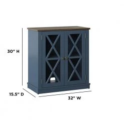 Fontana Blue Accent Cabinet with Mullions by Twin Star Home -Twin Star Home Sales Store fontana blue twin star home accent cabinets ac6092 tpp02 c3 1000