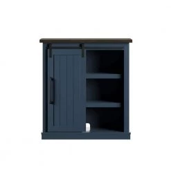 31.5 in. Fontana Blue Accent Cabinet with Sliding Barn Door and Adjustable Shelves by Twin Star Home -Twin Star Home Sales Store fontana blue twin star home accent cabinets ac6127 tpp02 1d 1000
