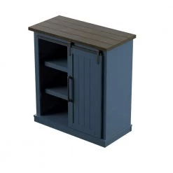 31.5 in. Fontana Blue Accent Cabinet with Sliding Barn Door and Adjustable Shelves by Twin Star Home -Twin Star Home Sales Store fontana blue twin star home accent cabinets ac6127 tpp02 1f 1000