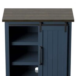 31.5 in. Fontana Blue Accent Cabinet with Sliding Barn Door and Adjustable Shelves by Twin Star Home -Twin Star Home Sales Store fontana blue twin star home accent cabinets ac6127 tpp02 76 1000