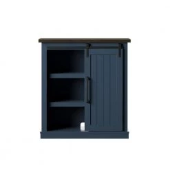 31.5 in. Fontana Blue Accent Cabinet with Sliding Barn Door and Adjustable Shelves by Twin Star Home -Twin Star Home Sales Store fontana blue twin star home accent cabinets ac6127 tpp02 d4 1000
