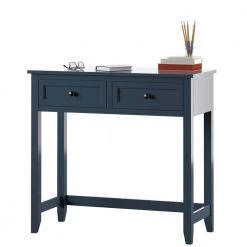 40 in. Rectangular Fontana Blue Faux Wood Secretary Desk with Power by Twin Star Home -Twin Star Home Sales Store fontana blue twin star home secretary desks odp6850 pp02 4f 1000