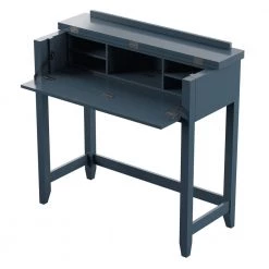 40 in. Rectangular Fontana Blue Faux Wood Secretary Desk with Power by Twin Star Home -Twin Star Home Sales Store fontana blue twin star home secretary desks odp6850 pp02 66 1000