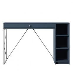 47.38 in. Fontana Blue Writing Desk with USB Charging Ports by Twin Star Home