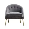 Gray Polyester Accent Arm Chair by KINWELL