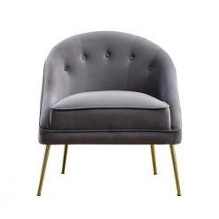 Gray Polyester Accent Arm Chair by KINWELL