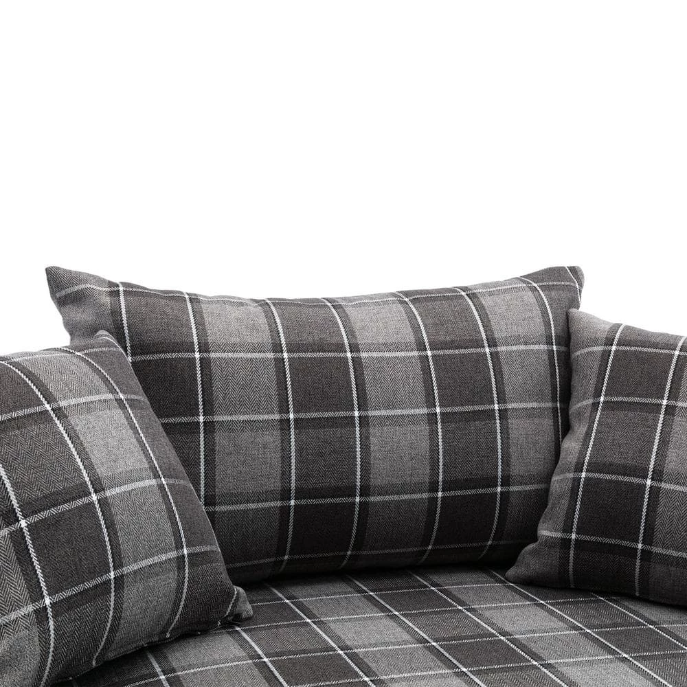 51.5 in. W Gray Upholstered Modern Leisure Swivel Barrel Chair by KINWELL 3 51.5 in. W Gray Upholstered Modern Leisure Swivel Barrel Chair by KINWELL - Image 3