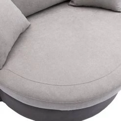 51.5 in. W Gray Upholstered Modern Leisure Swivel Barrel Chair by KINWELL -Twin Star Home Sales Store gray kinwell accent chairs wfhfsn 858gymx 1f 1000