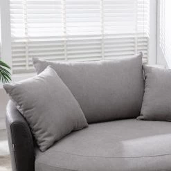 51.5 in. W Gray Upholstered Modern Leisure Swivel Barrel Chair by KINWELL -Twin Star Home Sales Store gray kinwell accent chairs wfhfsn 858gymx 44 1000