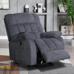 Gray Power Lift Heated Timing Massage Recliner by KINWELL -Twin Star Home Sales Store gray kinwell recliners cwx504ef21d c492 1f 1000