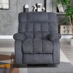 Gray Power Lift Heated Timing Massage Recliner by KINWELL -Twin Star Home Sales Store gray kinwell recliners cwx504ef21d c492 4f 1000