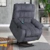 Gray Power Lift Heated Timing Massage Recliner by KINWELL