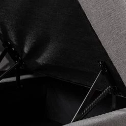 Nathalia 86 in. Wide 1-Piece Linen Reversible Sleeper Sectional Sofa in Gray by KINWELL -Twin Star Home Sales Store gray kinwell sectional sofas mhx01gy 76 1000