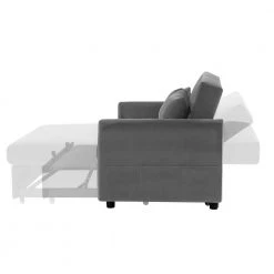 57.1 in. Gray Multifunctional Full-Size Soft Velvet Sofa Bed Reversible Sleeper with 2-Pillows by KINWELL -Twin Star Home Sales Store gray kinwell sofa beds hx308s00052 66 1000