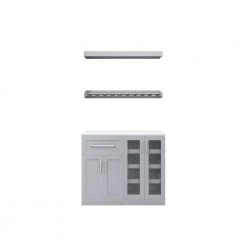 Home Bar 21 in. Gray Cabinet Set (5-Piece) by NewAge Products