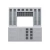 Home Bar 21 in. Gray Cabinet Set (9-Piece) by NewAge Products