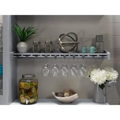 Home Bar 21 in. Gray Cabinet Set (9-Piece) by NewAge Products -Twin Star Home Sales Store gray newage products bar cabinets 61821 77 1000
