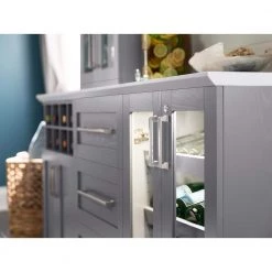Home Bar 21 in. Gray Cabinet Set (9-Piece) by NewAge Products -Twin Star Home Sales Store gray newage products bar cabinets 61821 a0 1000