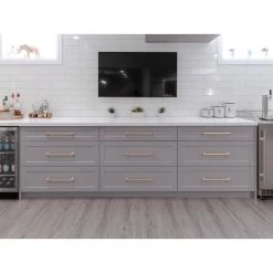 Home Bar Gray Cabinet Set with Granite Countertop and Glass Doors (5-Piece) by NewAge Products -Twin Star Home Sales Store gray newage products bar cabinets 85816 31 1000