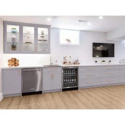 Home Bar Gray Cabinet Set with Granite Countertop and Glass Doors (5-Piece) by NewAge Products -Twin Star Home Sales Store gray newage products bar cabinets 85816 a0 1000