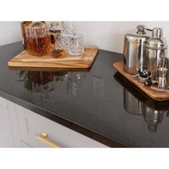 Gray Home Bar Cabinet Set with Contemporary Brushed Brass Handles (5-Pieces) by NewAge Products -Twin Star Home Sales Store gray newage products bar cabinets 86393 44 1000