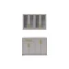 Gray Home Bar Cabinet Set with Contemporary Brushed Brass Handles (5-Pieces) by NewAge Products