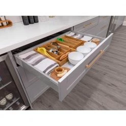 6-Piece Gray Home Bar Cabinet Set with Contemporary Matte Black Handles by NewAge Products -Twin Star Home Sales Store gray newage products bar cabinets 86423 77 1000