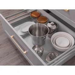 6-Piece Gray Home Bar Cabinet Set with Contemporary Matte Black Handles by NewAge Products -Twin Star Home Sales Store gray newage products bar cabinets 86423 c3 1000