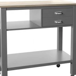 Gray Kitchen Cart with Towel Rack by Twin Star Home -Twin Star Home Sales Store gray twin star home bar carts kc6689 pg22 1d 1000