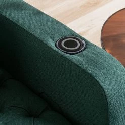 Indoor Green Modern Multifunctional Tufted Adjustable Reclining Chaise Lounge Sleeper Chair Single Leisure Sofa by KINWELL -Twin Star Home Sales Store green kinwell chaise lounges bsc hf908tl 66 1000