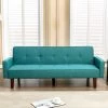 Nathalia 75 in. Green Linen 3-Seater Twin Sleeper Sofa Bed by KINWELL