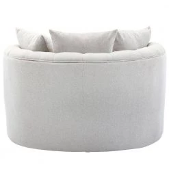 40.5 in. W Greyish White Tufted Linen Swivel Barrel Chair by KINWELL 13 40.5 in. W Greyish White Tufted Linen Swivel Barrel Chair by KINWELL -Twin Star Home Sales Store greyish white kinwell accent chairs wfhfsn 189 zh w 66 1000