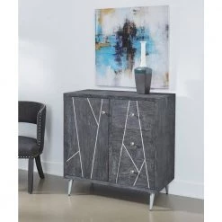 Hawk Gray 1-Door 3-Drawer Cabinet by COAST TO COAST -Twin Star Home Sales Store hawk grey coast to coast accent cabinets 58110 31 1000