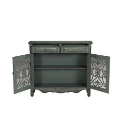 Hood Gray 2-Drawer 2-Door Storage Cabinet by COAST TO COAST -Twin Star Home Sales Store hood gray coast to coast accent cabinets 81377 77 1000