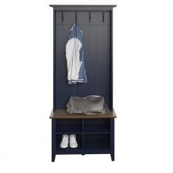 Insignia Blue Hall Tree with Storage Bench by Twin Star Home -Twin Star Home Sales Store insignia blue twin star home hall trees sb30665 tpp05 44 1000