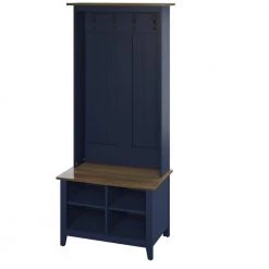 Insignia Blue Hall Tree with Storage Bench by Twin Star Home -Twin Star Home Sales Store insignia blue twin star home hall trees sb30665 tpp05 c3 1000