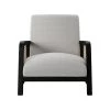 Ivory Black Oak Upholstered Arm Chair with Frame by Twin Star Home